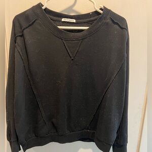 Theo and Spence black Raglan sleeve sweatshirt